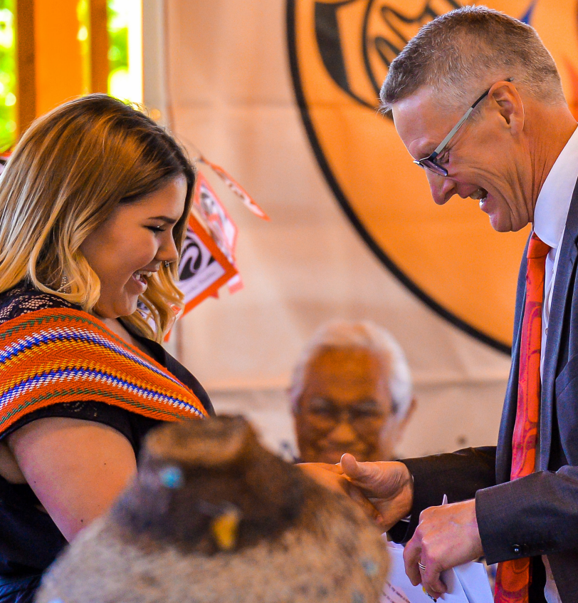 Picture of Scott Stinson and high school graduate