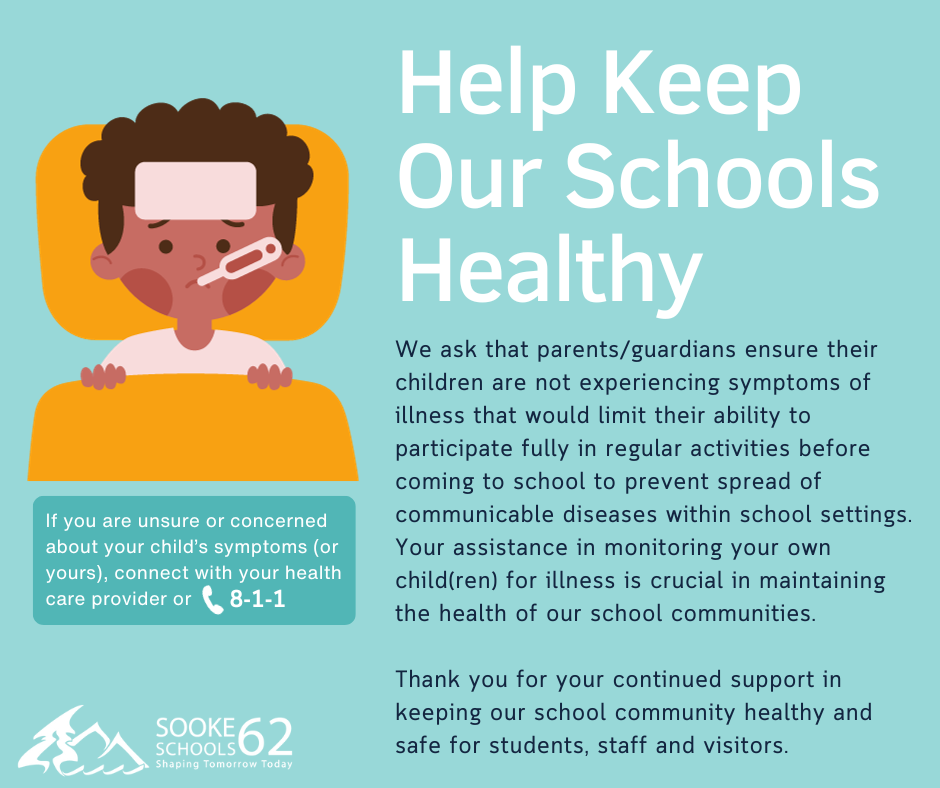 Picture of sick child with text. 