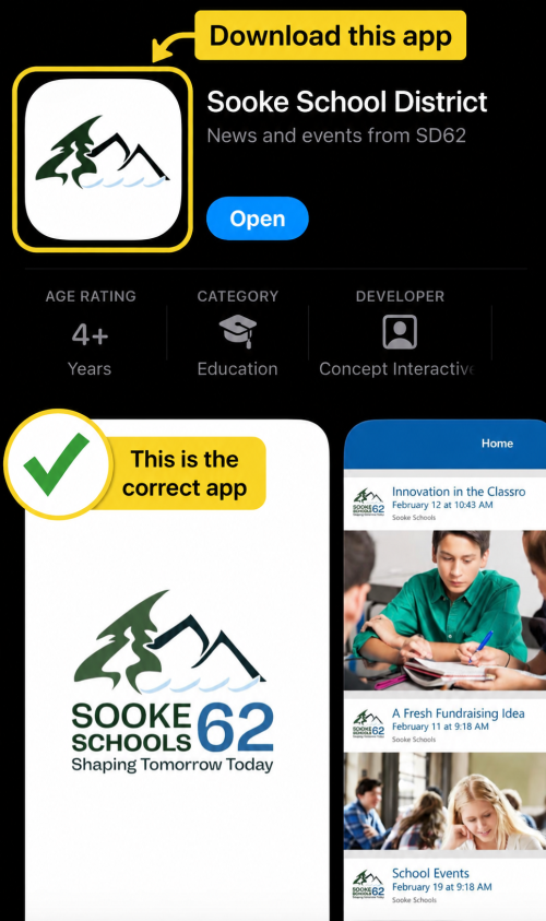 Picture of the app in the Apple Store